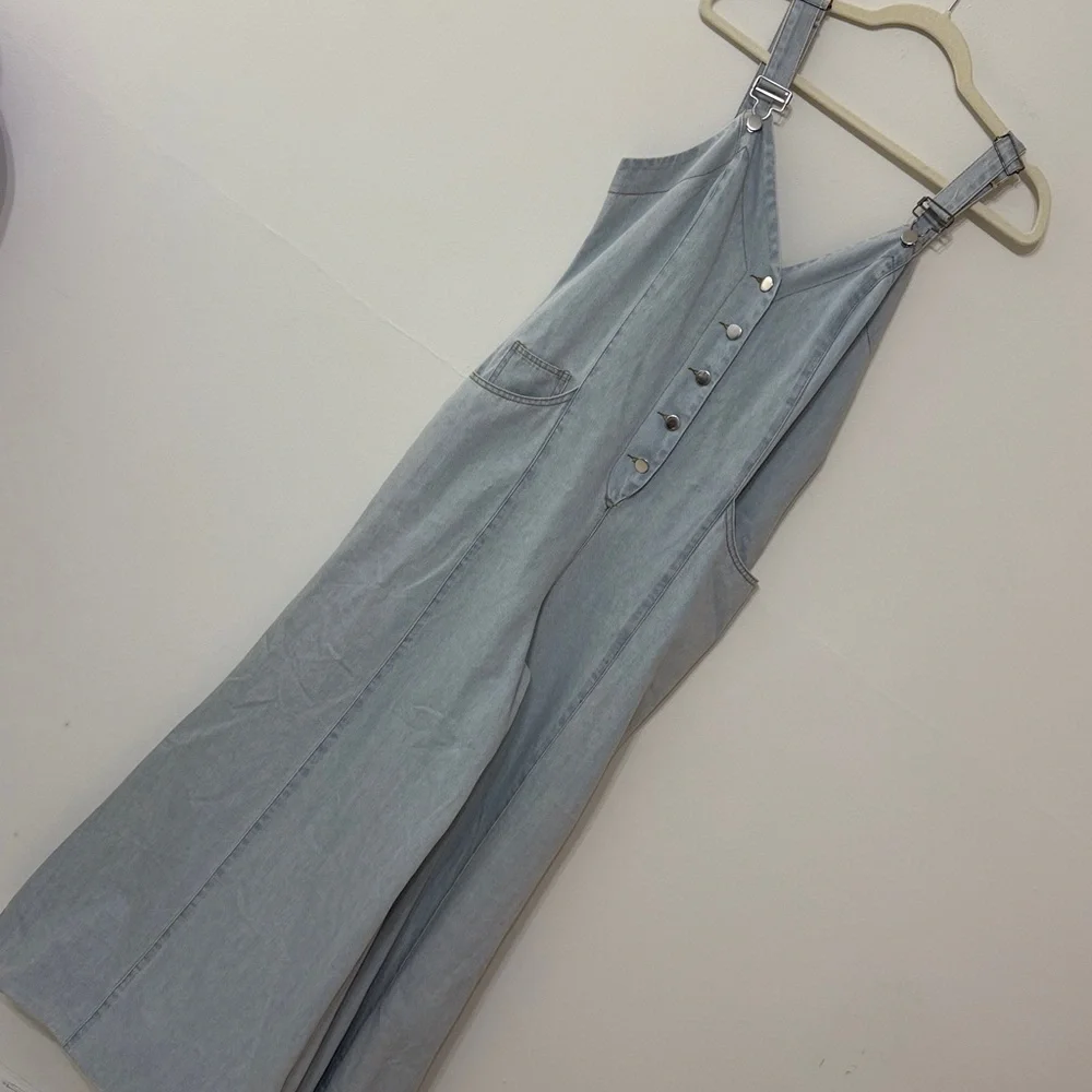 Fashion Nova‎ Light Blue Denim Overalls